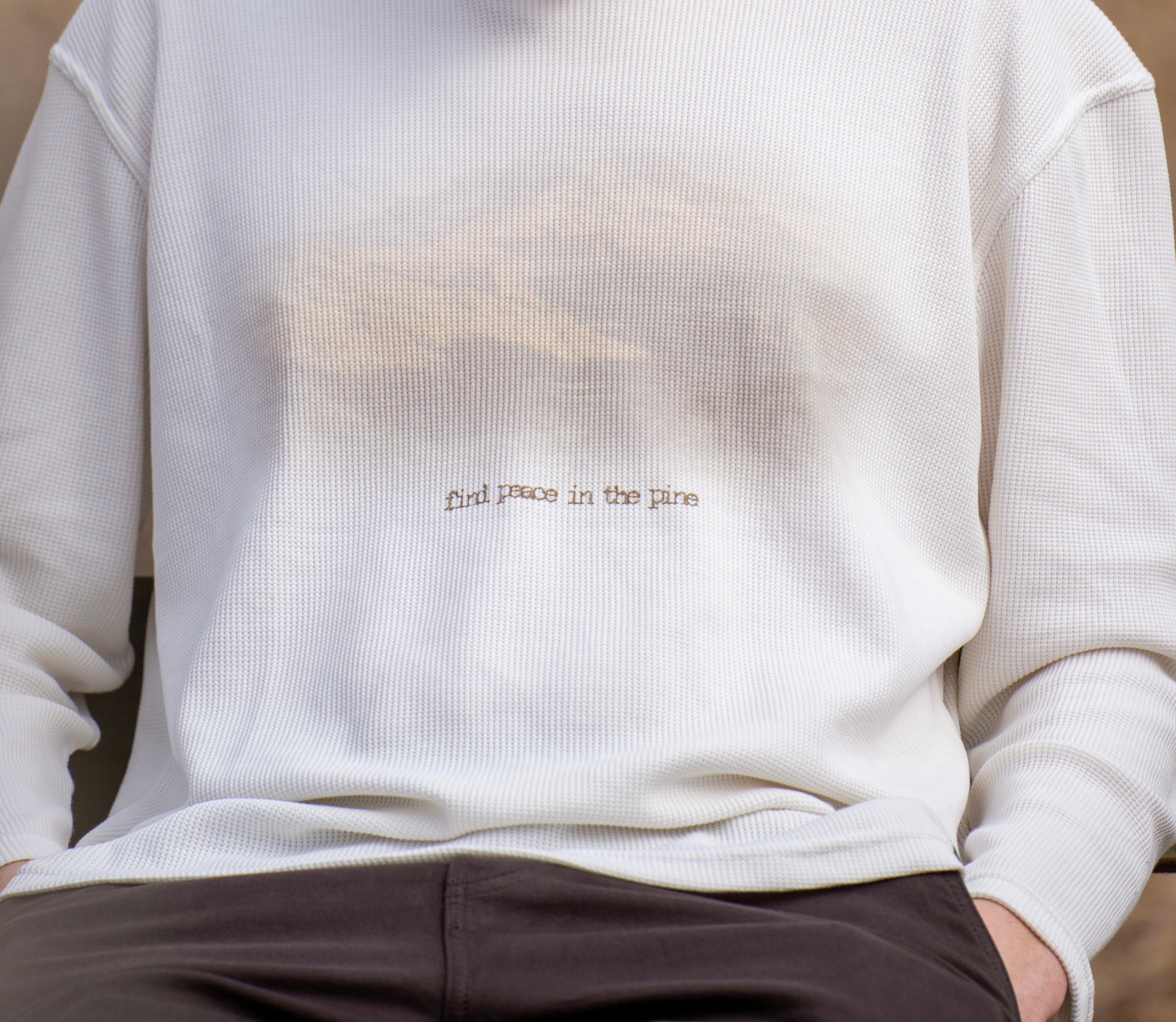 "Mountain Range" Waffle Knit
