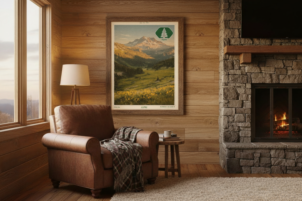 ALPNE Vintage Wall Art "Mountain"