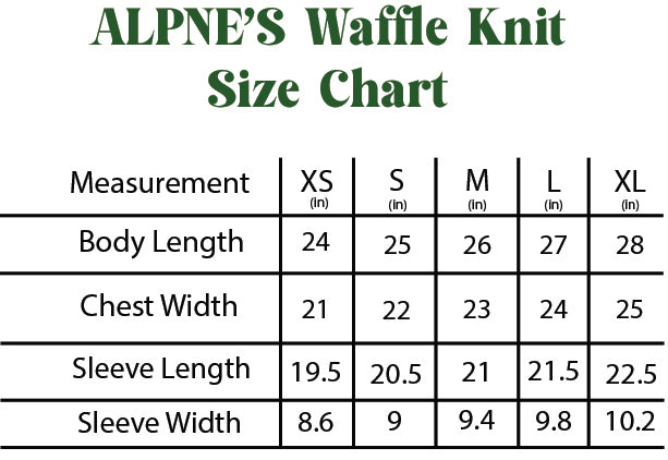 "Mountain Range" Waffle Knit